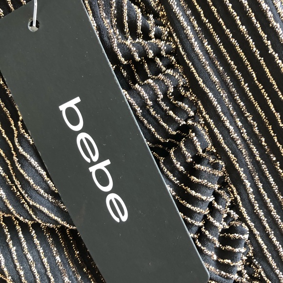 Bebe metallic knit cowl back mini dress - Picture 6 of 9